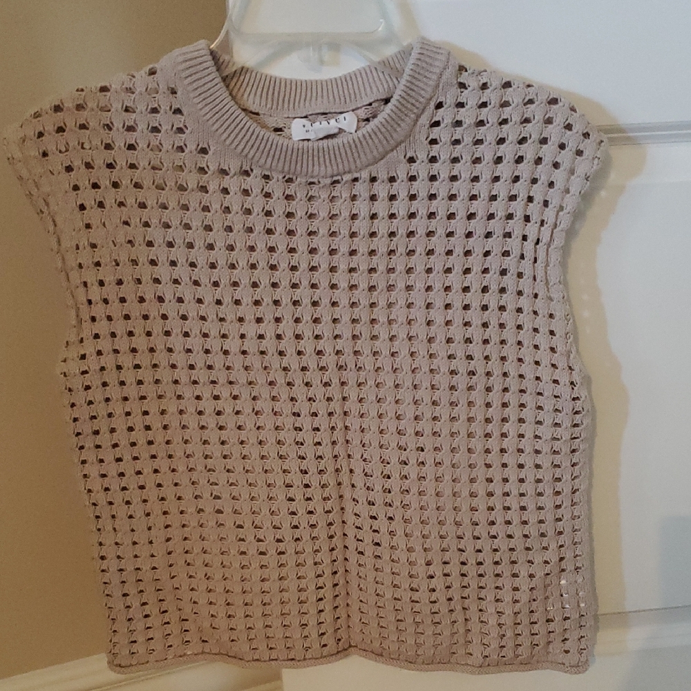 Velvet by Graham & Spencer Beige Knit Top
